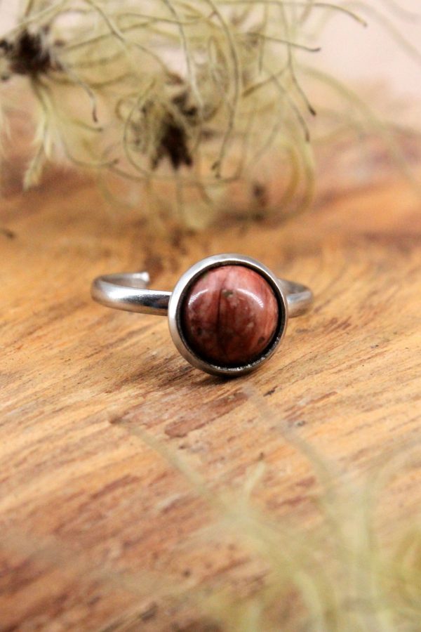 Bague sertie Unakite 8mm